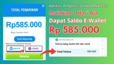 Cuma MAIN 1 Hari, Dapat Saldo Rp585.000 Lewat Aplikasi 2025!