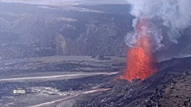 Gunung Berapi Hawaii Tampilkan Air Mancur Lava Tinggi Lagi!