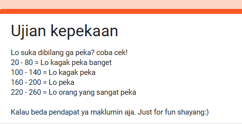 Uji Kepekaanmu Sekarang! Ini Link Google Form DISINI Gratis!